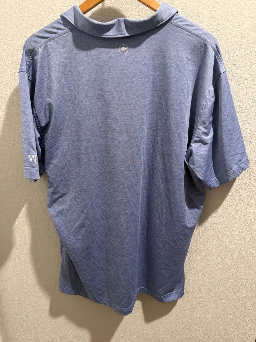 Peter Millar Crown Crafted Men's XL Blue Jersey Performance Golf Polo Shirt - Picture 4 of 6